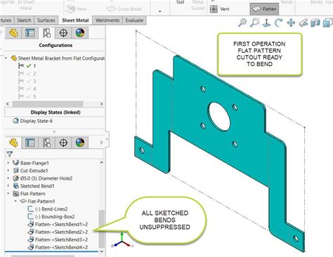 proe sheet metal curvy part to flat pattern|Sheet metal tutorial .